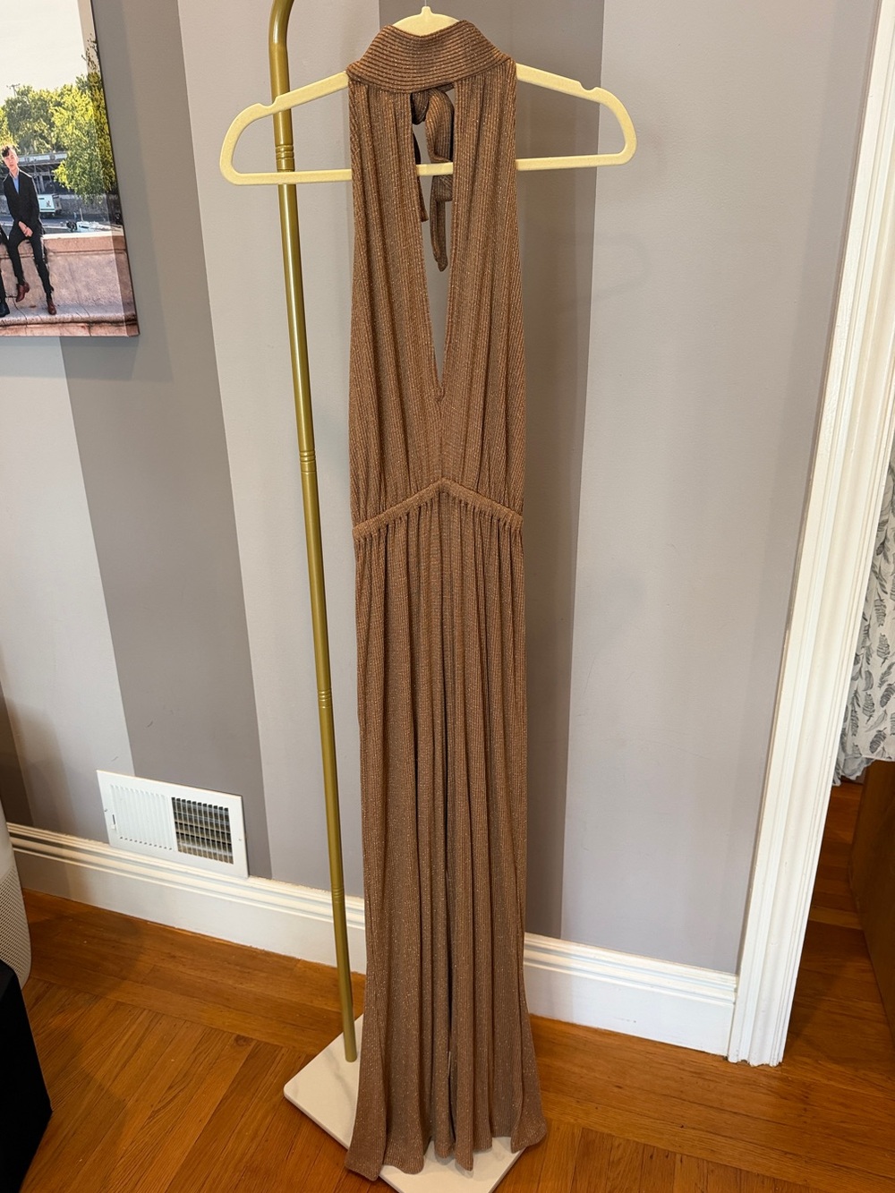 Rachel Pally Brown Halter Maxi Dress